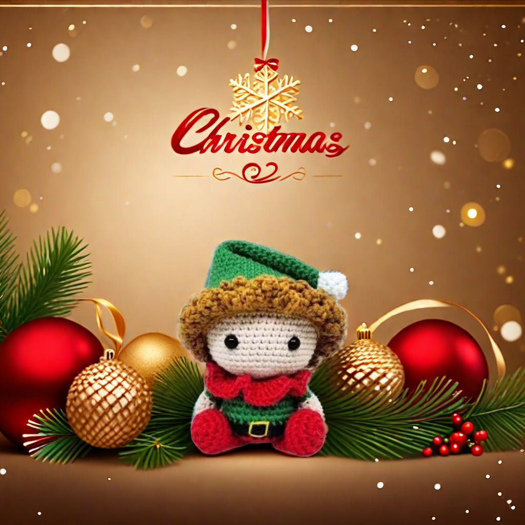 Christmas doll DIY wool doll hand-woven material package