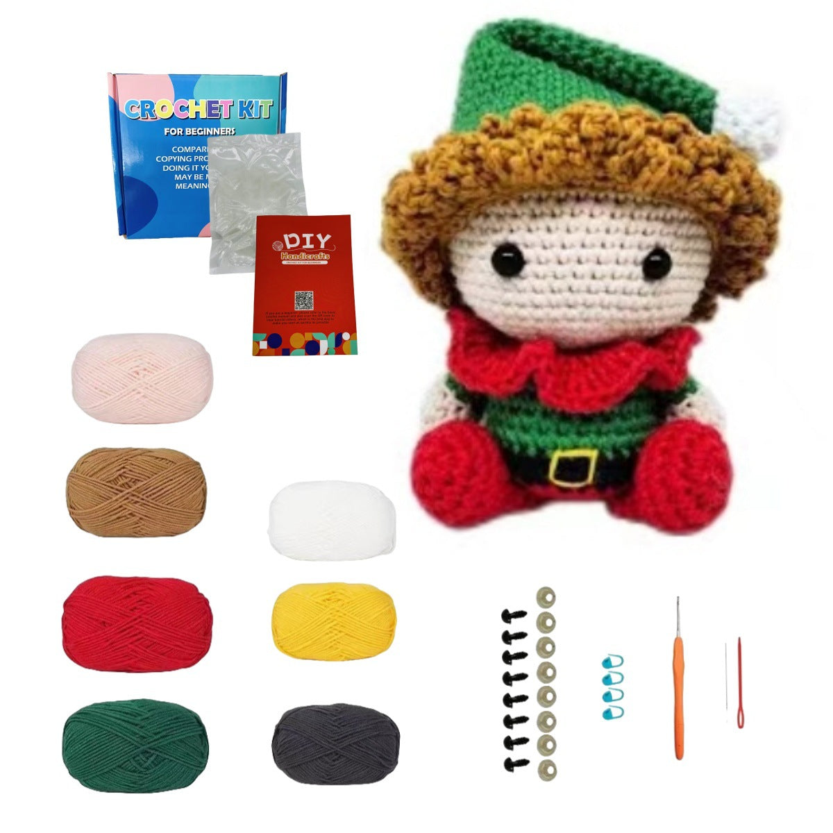 Christmas doll DIY wool doll hand-woven material package