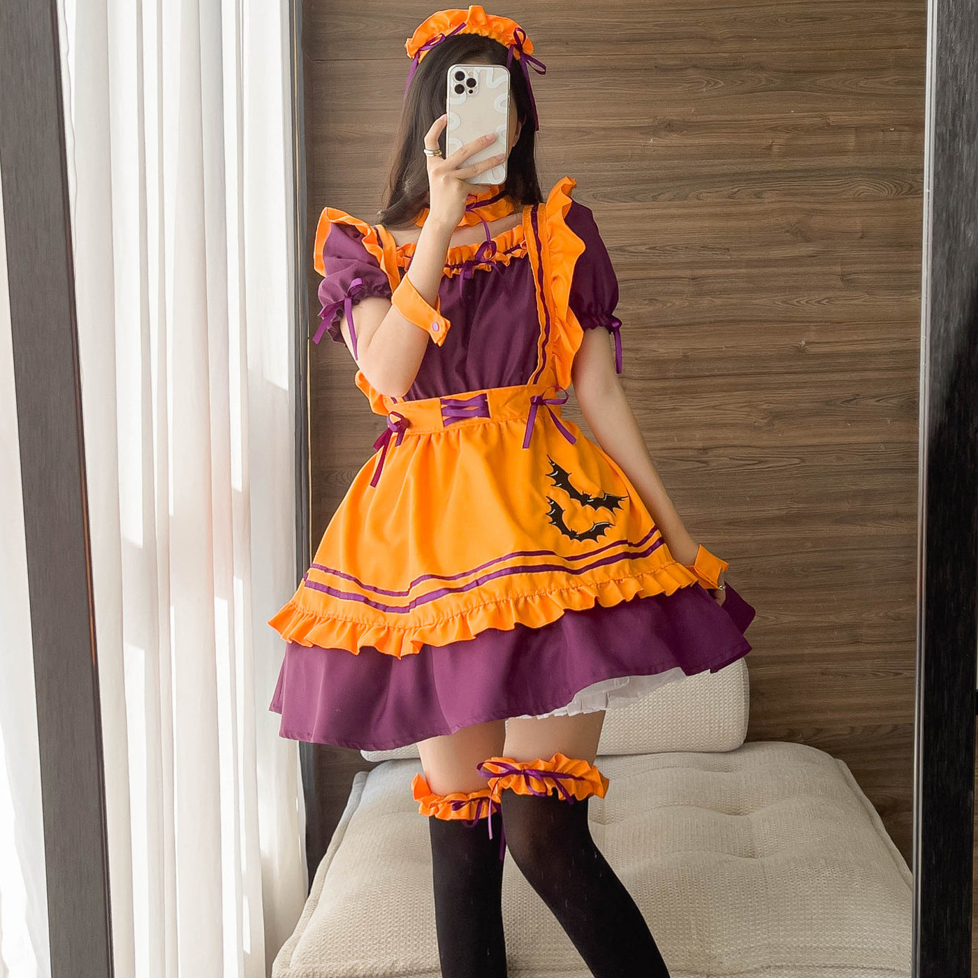 Halloween maid cosplay maid restaurant maid anime costume embroidered